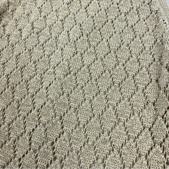 Boston Proper Tan Knit High Neck Crochet Maxi Dress - Picture 9 of 14